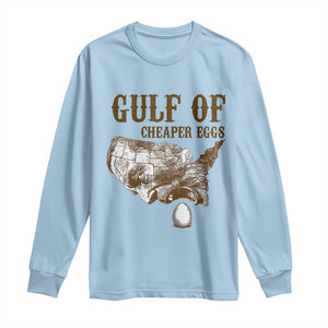 Gulf of Cheaper Eggs Long Sleeve Shirt Gulf of Mexico TS02 Light Blue Print Your Wear