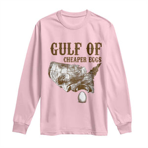 Gulf of Cheaper Eggs Long Sleeve Shirt Gulf of Mexico TS02 Light Pink Print Your Wear