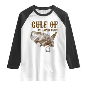 Gulf of Mexico Eggs Raglan Shirt TS02 White Black Print Your Wear