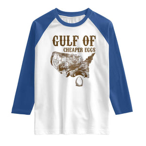 Gulf of Mexico Eggs Raglan Shirt TS02 White Royal Print Your Wear
