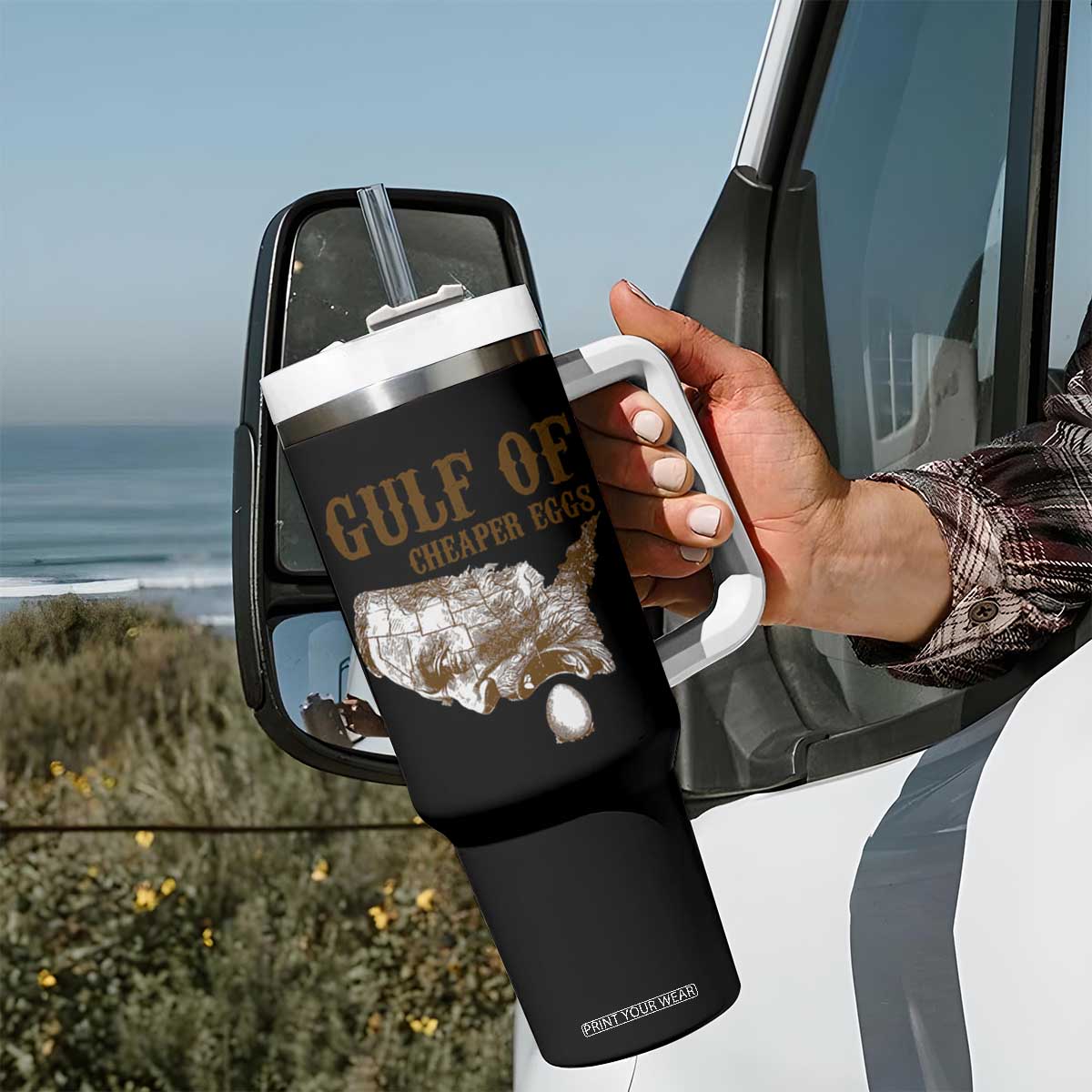 Gulf of Mexico Eggs Tumbler With Handle TS02 Print Your Wear