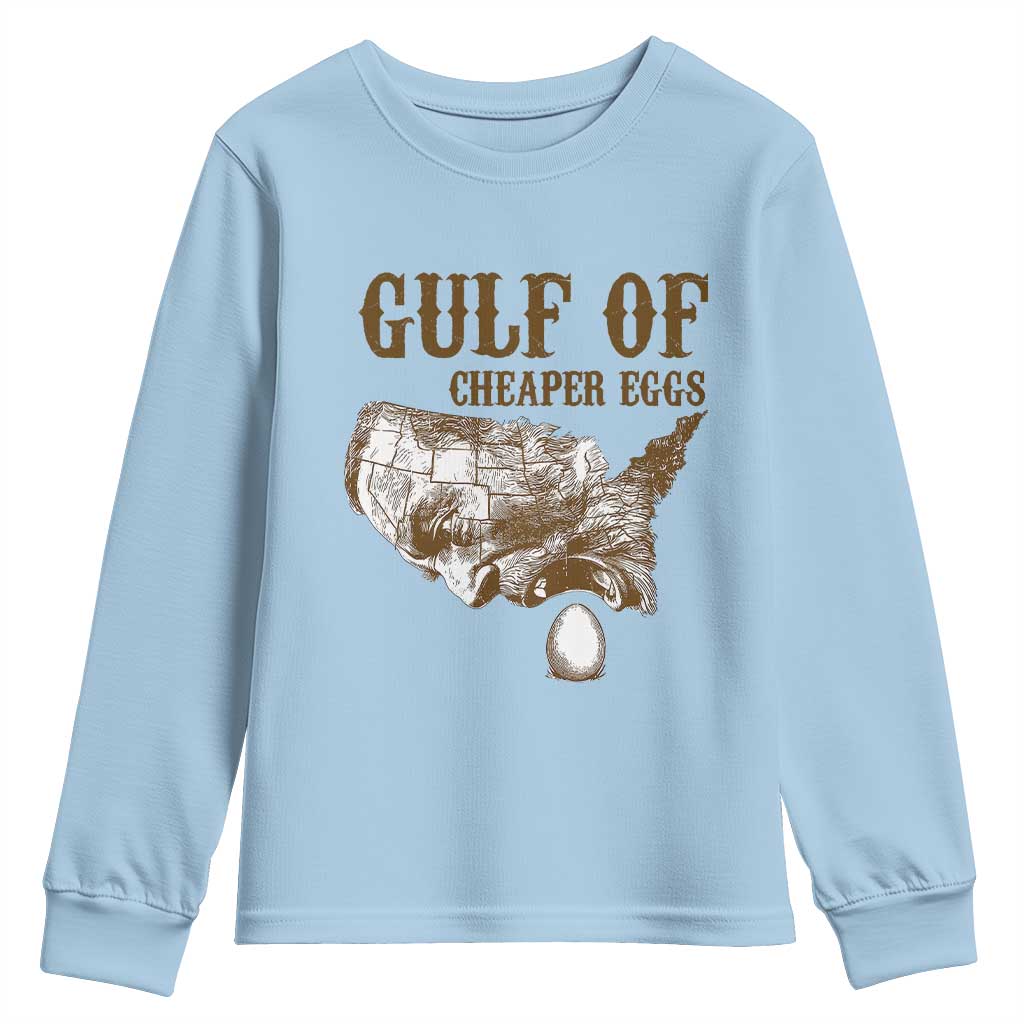 Gulf of Mexico Eggs Youth Sweatshirt TS02 Light Blue Print Your Wear