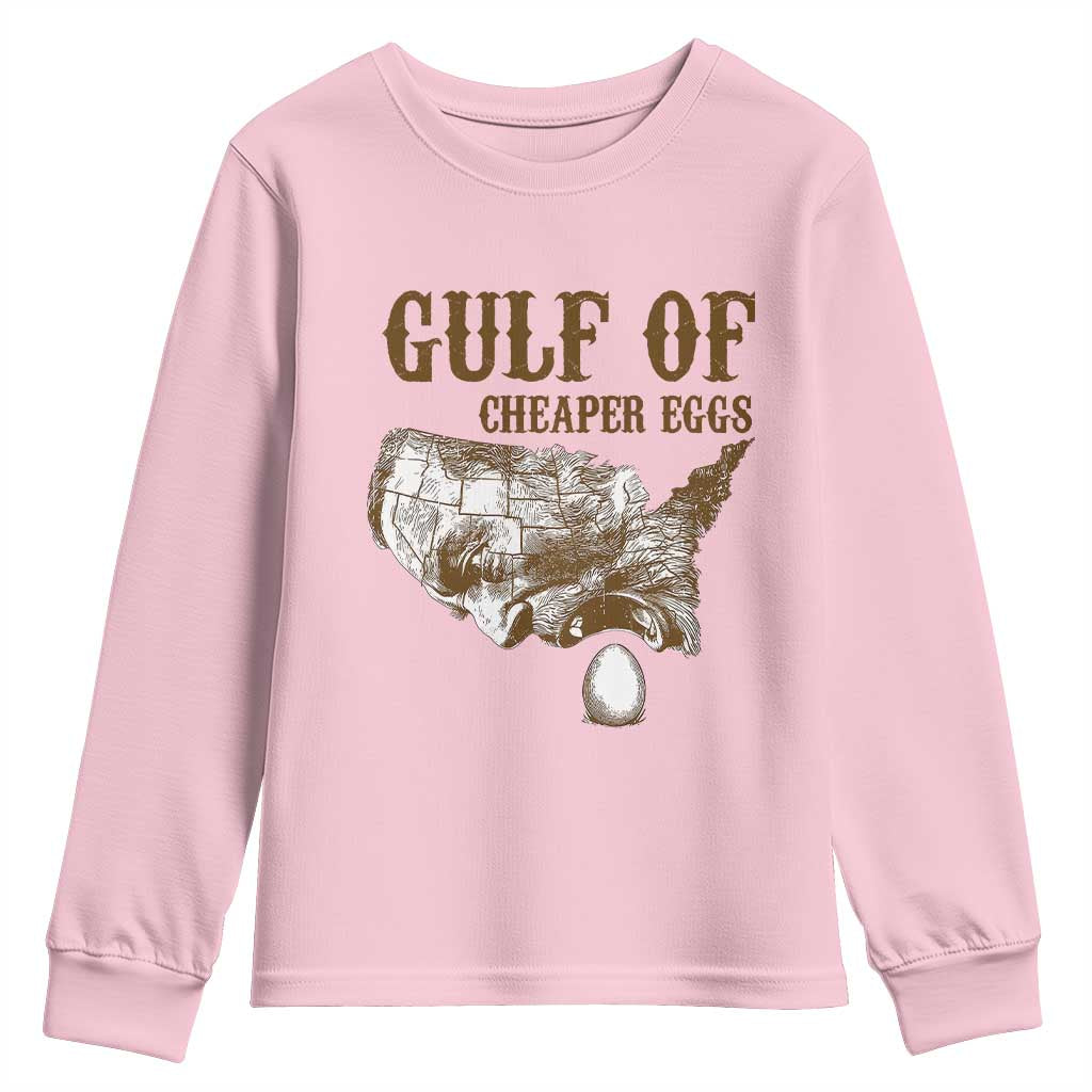 Gulf of Mexico Eggs Youth Sweatshirt TS02 Light Pink Print Your Wear
