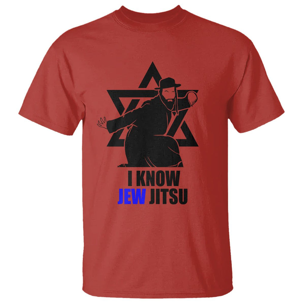 Funny Jiu Jitsu T Shirt I Know Jew Jitsu Jewish Martial Arts Pun Joke TS02 Red Printyourwear