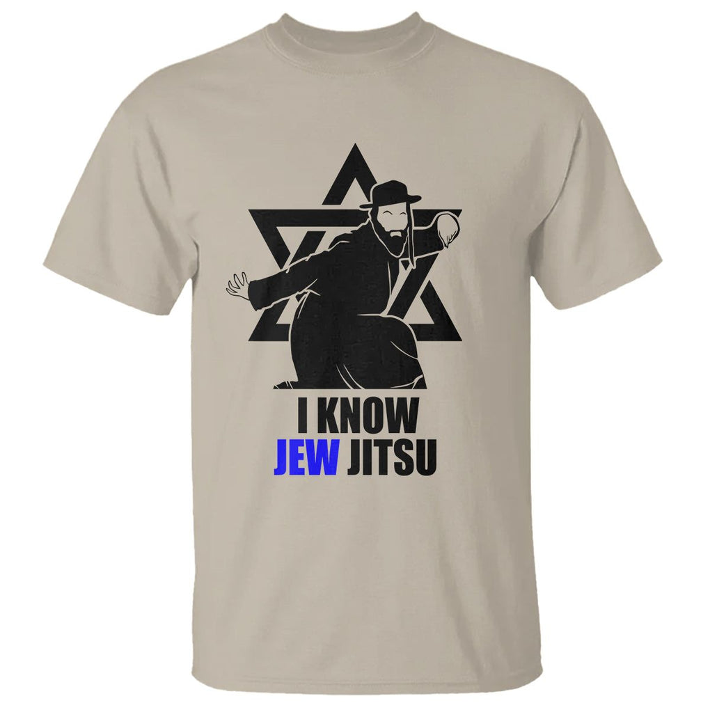 Funny Jiu Jitsu T Shirt I Know Jew Jitsu Jewish Martial Arts Pun Joke TS02 Sand Printyourwear