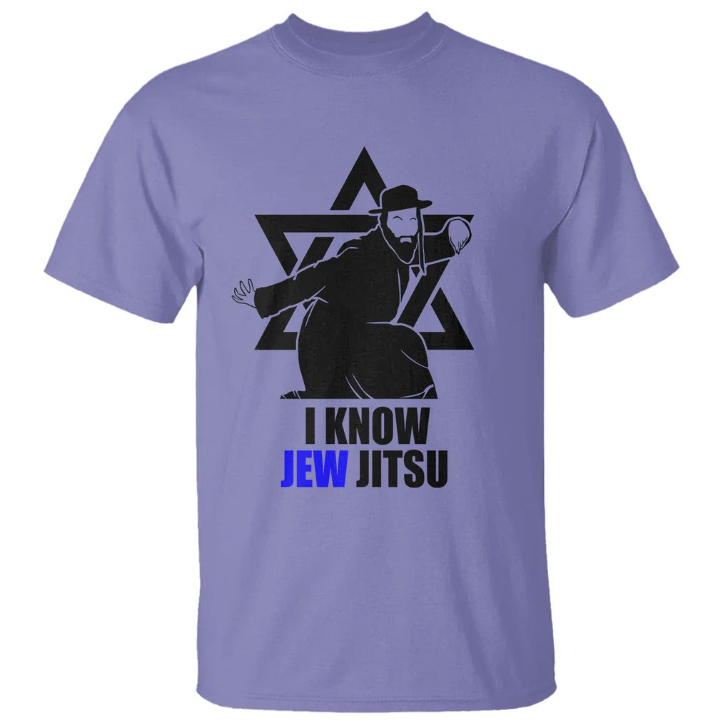 Funny Jiu Jitsu T Shirt I Know Jew Jitsu Jewish Martial Arts Pun Joke TS02 Violet Printyourwear