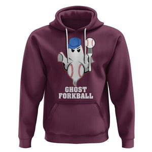 Funny Baseball Hoodie Ghost Forkball TS02 Maroon Printyourwear