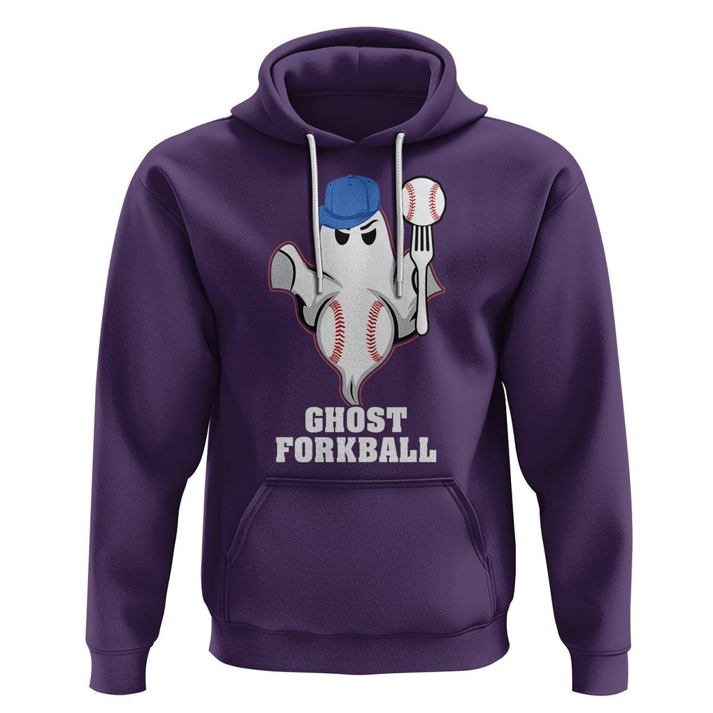 Funny Baseball Hoodie Ghost Forkball TS02 Purple Printyourwear