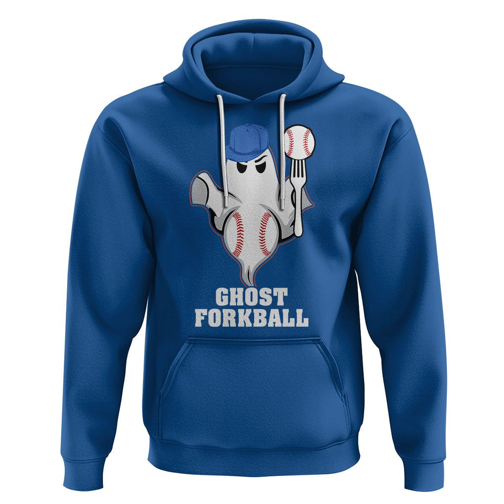 Funny Baseball Hoodie Ghost Forkball TS02 Royal Blue Printyourwear