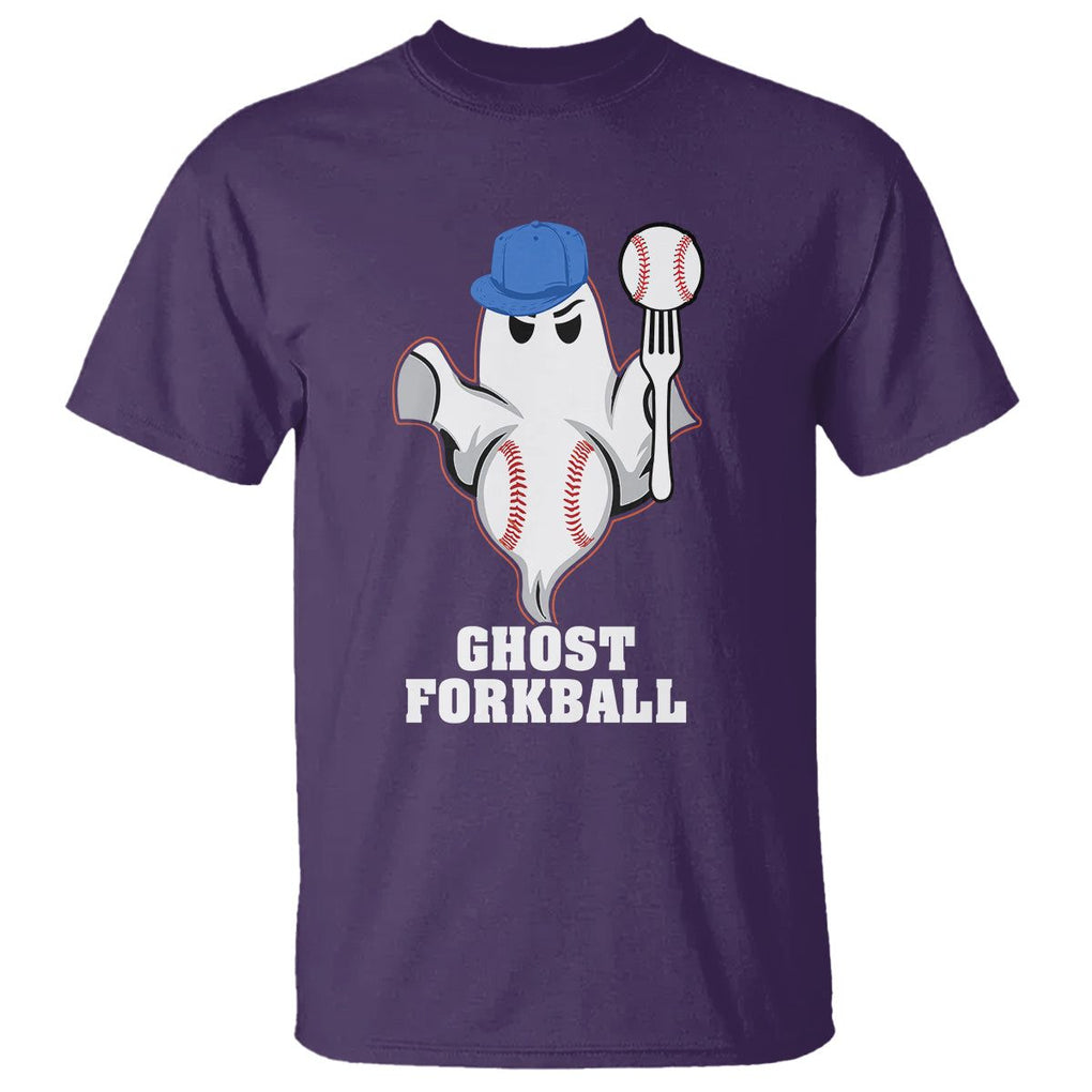 Funny Baseball T Shirt Ghost Forkball TS02 Purple Printyourwear