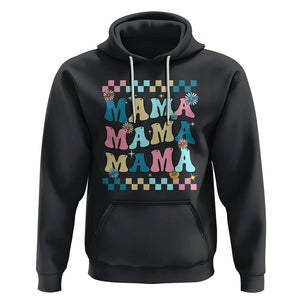 Retro Groovy Mama Hoodie Mother's Day Gifts for Mom TS02 Black Printyourwear