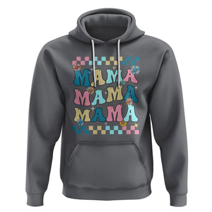 Retro Groovy Mama Hoodie Mother's Day Gifts for Mom TS02 Charcoal Printyourwear