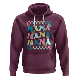 Retro Groovy Mama Hoodie Mother's Day Gifts for Mom TS02 Maroon Printyourwear