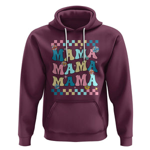 Retro Groovy Mama Hoodie Mother's Day Gifts for Mom TS02 Maroon Printyourwear