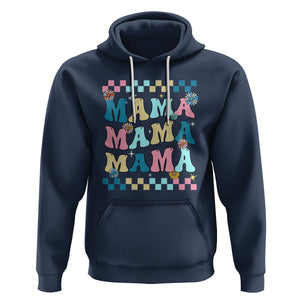 Retro Groovy Mama Hoodie Mother's Day Gifts for Mom TS02 Navy Printyourwear