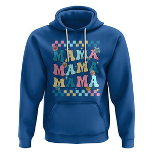 Retro Groovy Mama Hoodie Mother's Day Gifts for Mom TS02 Royal Blue Printyourwear