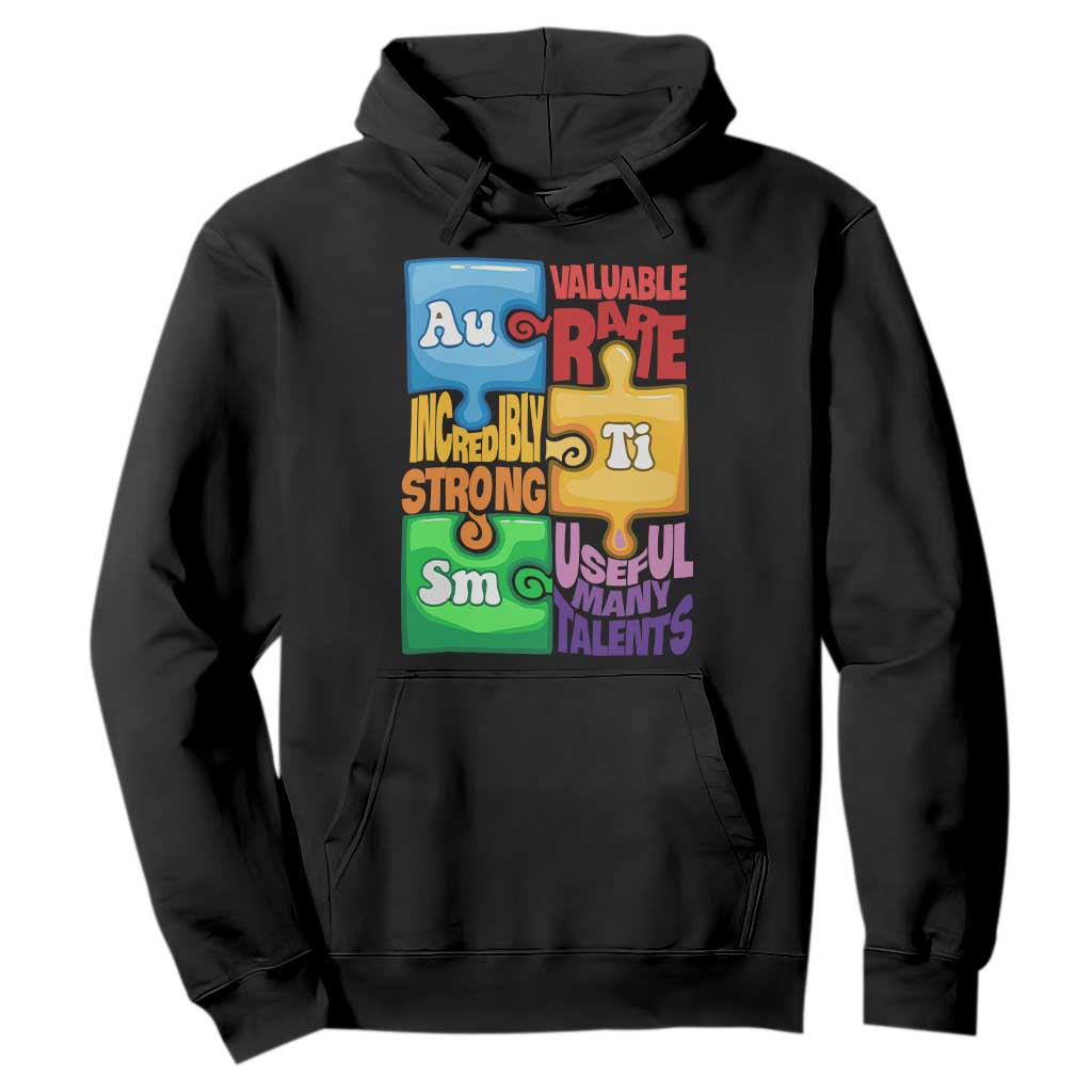 Puzzle Autism Definition Hoodie Support Understand Love Accept Embrace Neurodiversity TS02 Black Printyourwear