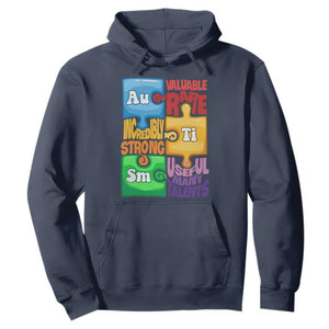 Puzzle Autism Definition Hoodie Support Understand Love Accept Embrace Neurodiversity TS02 Navy Printyourwear