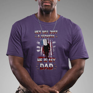 Veteran Dad T Shirt He Is Not Just A Veteran He Is My Dad My Hero TS02 Purple Print Your Wear