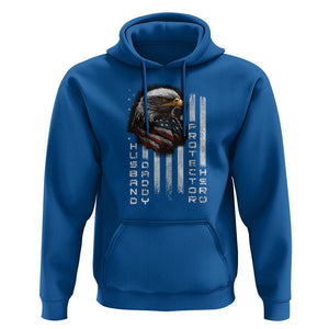 Veteran Dad American Eagle Hoodie Husband Daddy Protector Hero US Flag TS02 Royal Blue Print Your Wear