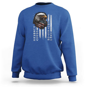 Veteran Dad American Eagle Sweatshirt Husband Daddy Protector Hero US Flag TS02 Royal Blue Print Your Wear