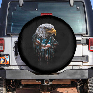 Patriotic American Eagle Spare Tire Cover 4th Of July US Flag TS02 No hole Black Print Your Wear