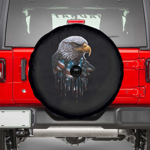 Patriotic American Eagle Spare Tire Cover 4th Of July US Flag TS02 Black Print Your Wear