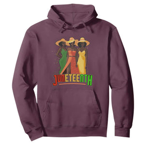Juneteenth Hoodie Melanin Black Women Dress 1865 TS02 Maroon Print Your Wear