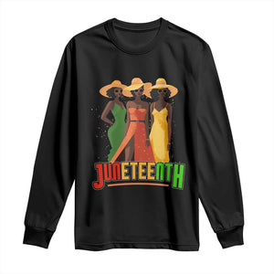 Juneteenth 1865 Long Sleeve Shirt Beautiful Black Women Melanin TS02 Black Print Your Wear