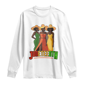 Juneteenth 1865 Long Sleeve Shirt Beautiful Black Women Melanin TS02 White Print Your Wear