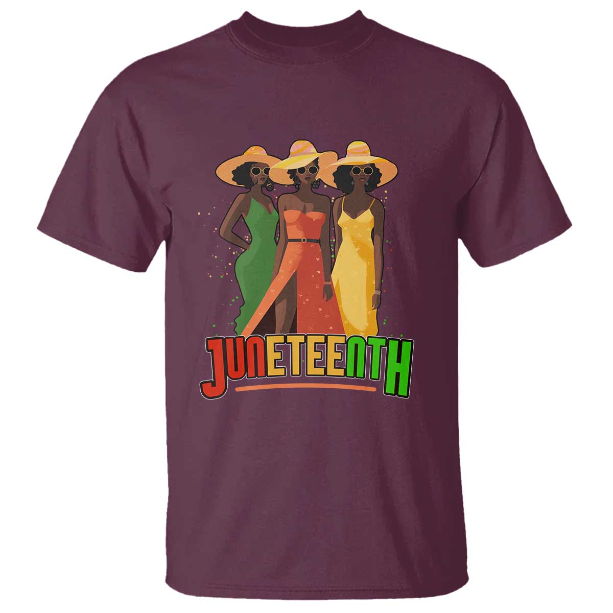 Juneteenth 1865 T Shirt Beautiful Black Women Melanin TS02 Maroon Print Your Wear