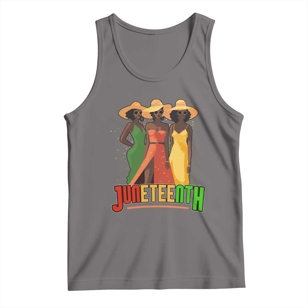 Juneteenth 1865 Tank Top Beautiful Black Women Melanin TS02 Deep Heather Print Your Wear