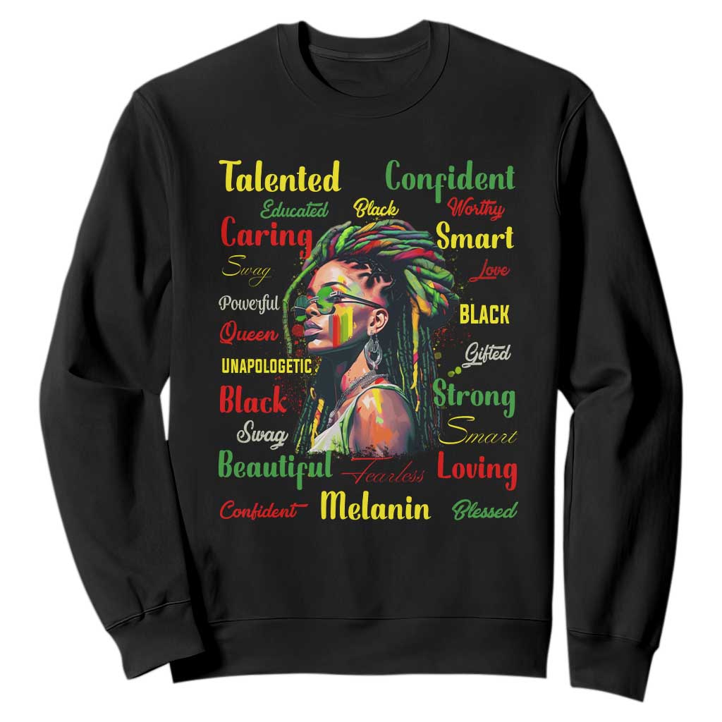 Juneteenth 1865 Sweatshirt Afro Melanin Locs Girl African American History TS02 Black Print Your Wear