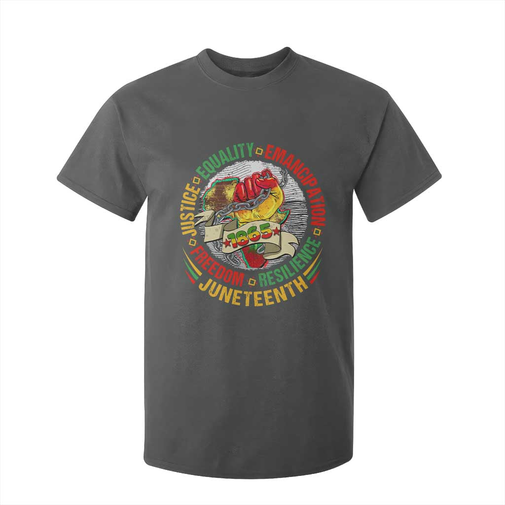 Juneteenth 1865 T Shirt For Kid Freedom Justice Equality Emancipation Resilience Independence Day TS02 Dark Heather Print Your Wear