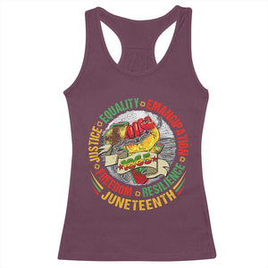 Juneteenth 1865 Racerback Tank Top Freedom Justice Equality Emancipation Resilience Independence Day TS02 Maroon Print Your Wear