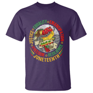 Juneteenth 1865 T Shirt Freedom Justice Equality Emancipation Resilience African American History TS02 Purple Print Your Wear