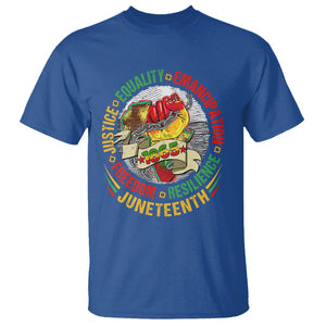 Juneteenth 1865 T Shirt Freedom Justice Equality Emancipation Resilience African American History TS02 Royal Blue Print Your Wear