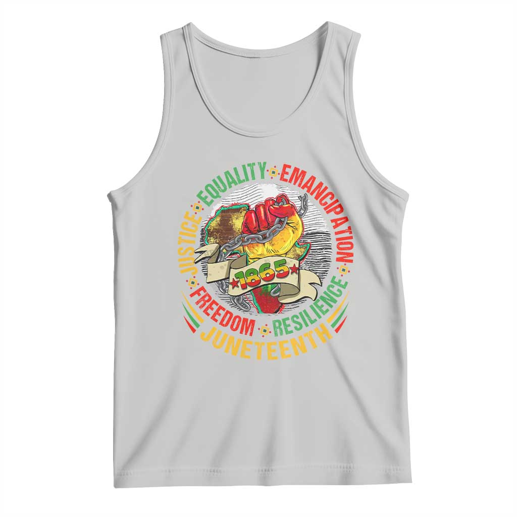 Juneteenth 1865 Tank Top Freedom Justice Equality Emancipation Resilience Independence Day TS02 Ash Print Your Wear
