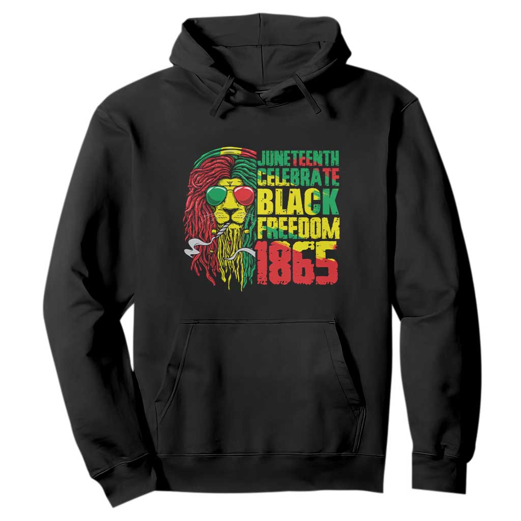 Juneteenth Hoodie Celebrate Black Freedom 1865 Dope Dreadlocks Lion Locs Rasta Hair TS02 Black Print Your Wear