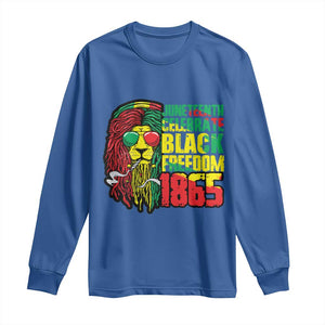 Juneteenth Long Sleeve Shirt Celebrate Black Freedom 1865 Dope Dreadlocks Lion Locs Rasta Hair TS02 Royal Blue Print Your Wear