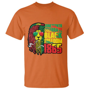 Juneteenth T Shirt Celebrate Black Freedom 1865 Dope Dreadlocks Lion Locs Rasta Hair TS02 Orange Print Your Wear