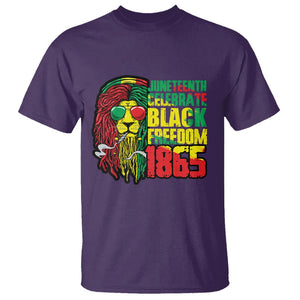 Juneteenth T Shirt Celebrate Black Freedom 1865 Dope Dreadlocks Lion Locs Rasta Hair TS02 Purple Print Your Wear