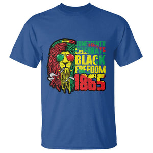 Juneteenth T Shirt Celebrate Black Freedom 1865 Dope Dreadlocks Lion Locs Rasta Hair TS02 Royal Blue Print Your Wear