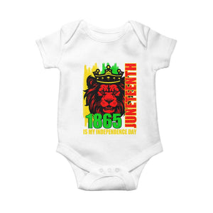 Juneteenth 1865 Is My Independence Day Baby Onesie Freedom Lion King TS02 White Print Your Wear