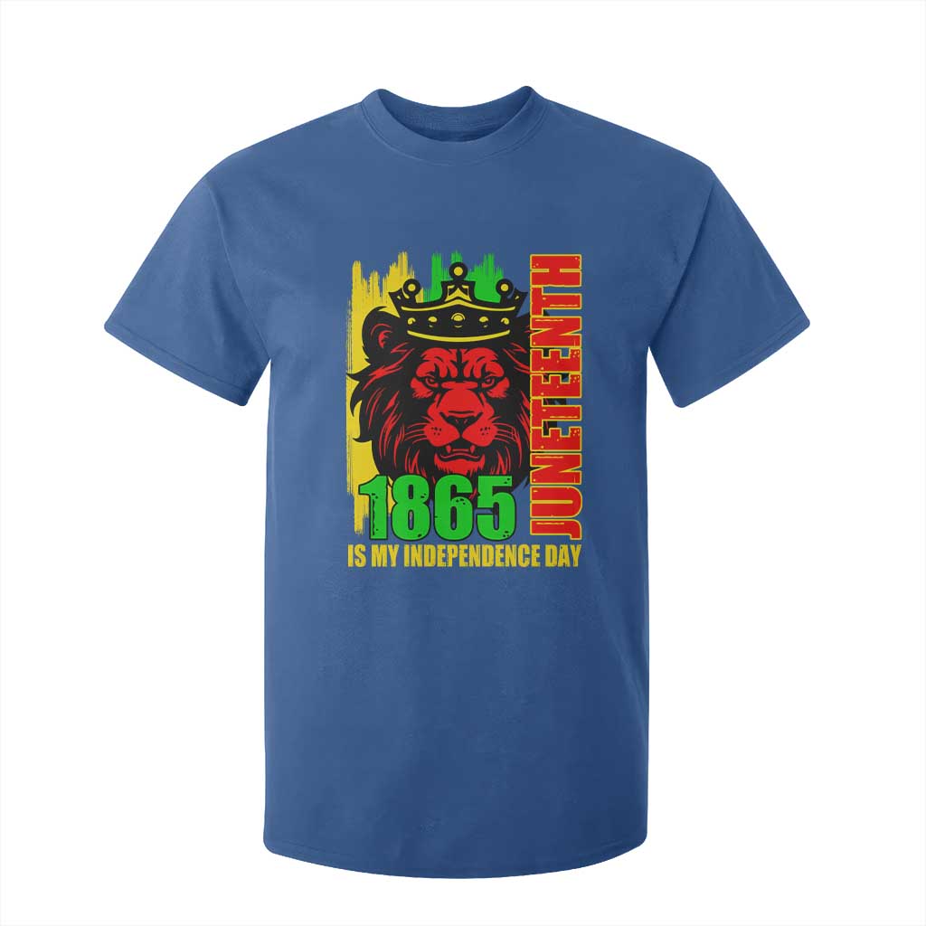Juneteenth 1865 Is My Independence Day T Shirt For Kid Freedom Lion King TS02 Royal Blue Print Your Wear