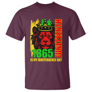 Juneteenth 1865 Is My Independence Day T Shirt Cool Lion King TS02 Maroon Print Your Wear