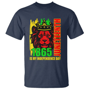 Juneteenth 1865 Is My Independence Day T Shirt Cool Lion King TS02 Navy Print Your Wear