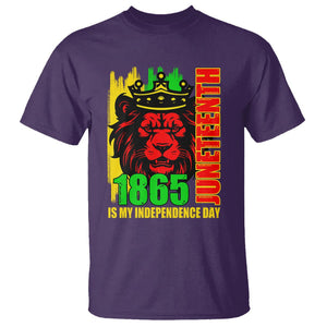 Juneteenth 1865 Is My Independence Day T Shirt Cool Lion King TS02 Purple Print Your Wear