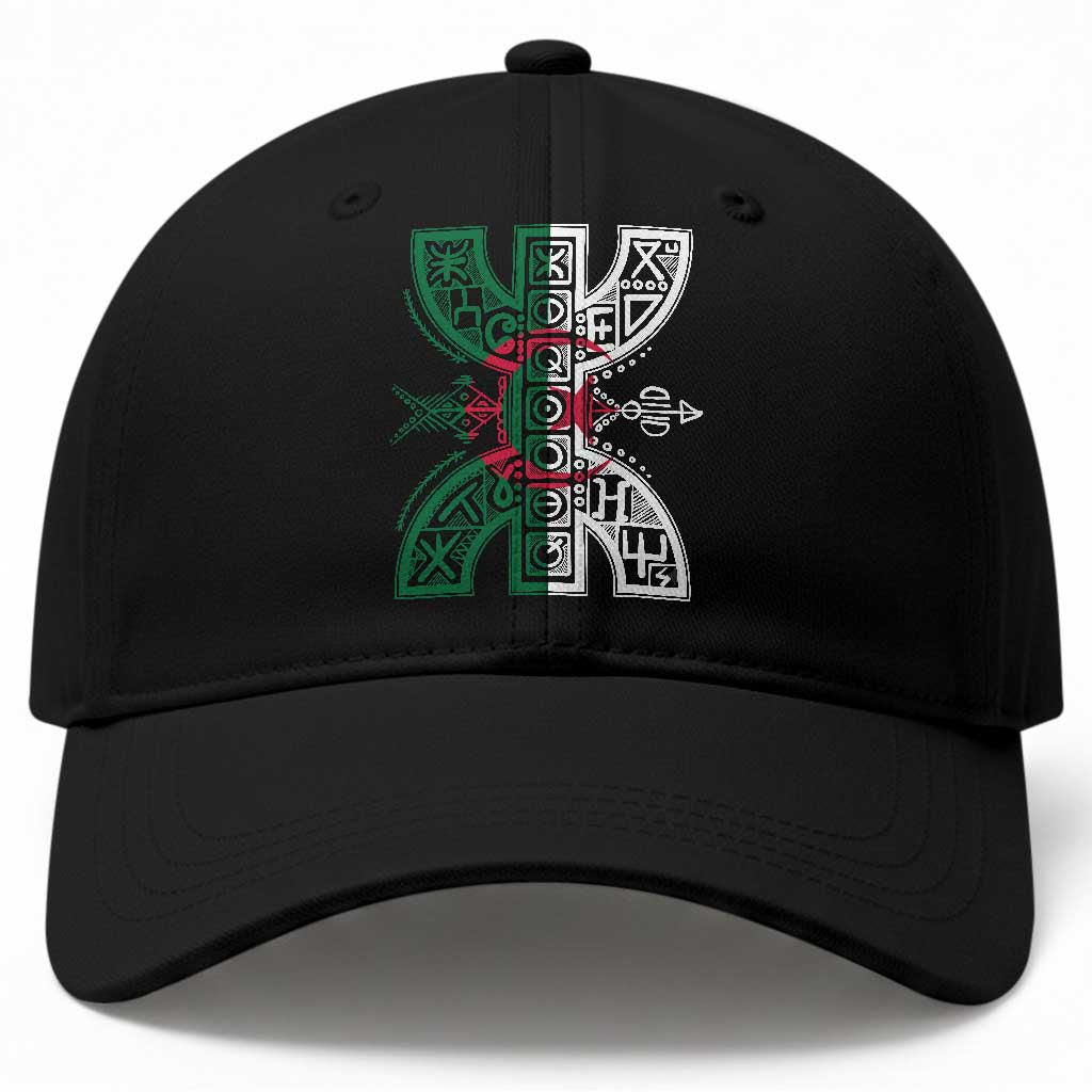 Algeria Amazigh Berber Yaz Symbol Algerian Flag Heritage Graphic Baseball Cap Traditional North African Tribal Culture Art TS02 Print Your Wear