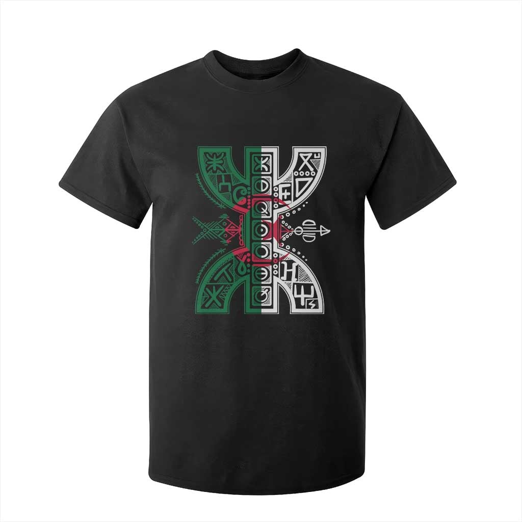 Algeria Amazigh Berber Yaz Symbol Algerian Flag Heritage Graphic T Shirt For Kid Traditional North African Tribal Culture Art TS02 Black Print Your Wear